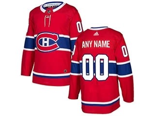 NHL Montreal Canadiens Adidas red Customized Jersey