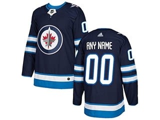 NHL Winnipeg Jets Blue Adidas Customized Jersey