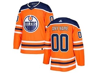 NHL Edmonton Oilers Customized Orange Adidas Jersey