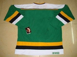 NHL throwback Minnesota North Star Customized Green Jersey