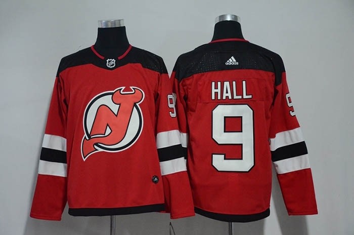 NHL New Jersey Devils #9 Taylor Hall Red Adidas Jersey