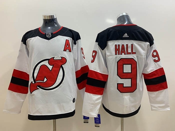 NHL New Jersey Devils #9 Taylor Hall White Adidas Jersey