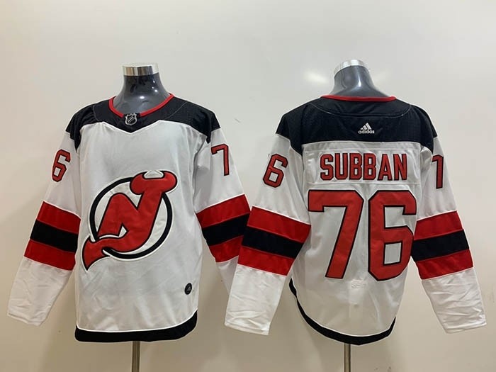 NHL New Jersey Devils #76 P.K. Subban White Adidas Jersey