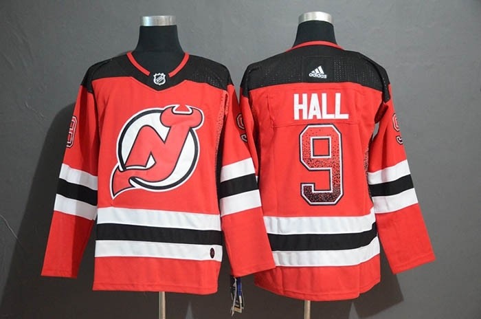 NHL New Jersey Devils #9 Taylor Hall Red Drift Fashion Adidas Jersey