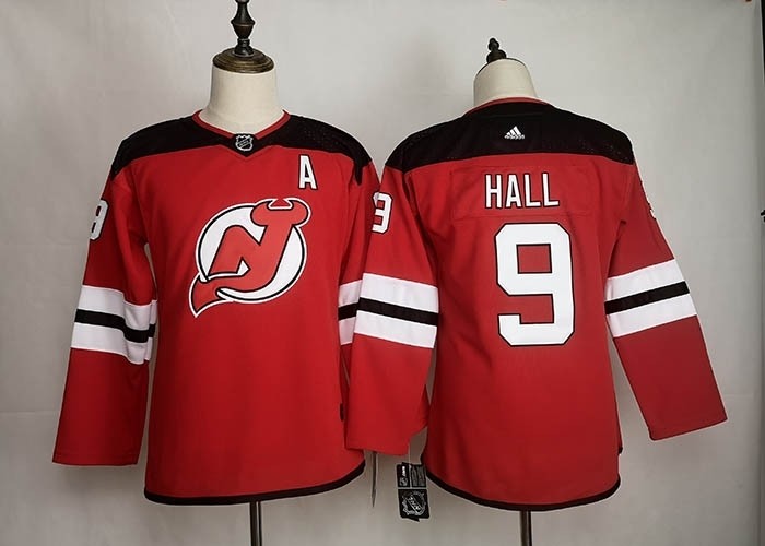 Women New Jersey Devils #9 Taylor Hall Red Adidas Jersey