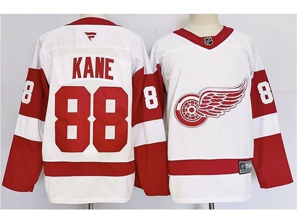 Men's Detroit Red Wings #88 Patrick Kane White 2024-25 Stitched Jersey