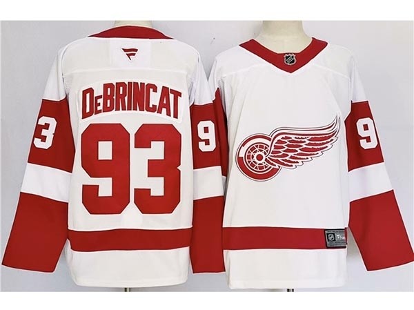 Men's Detroit Red Wings #93 Alex DeBrincat White 2024-25 Stitched Jersey