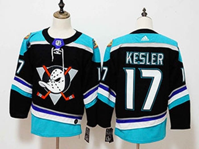 NHL Anaheim Ducks #17 Ryan Kesler Black Teal Alternate Jersey