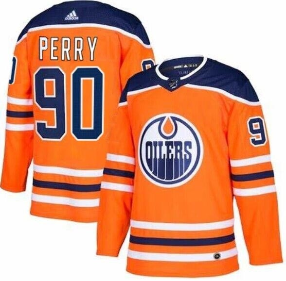 Men's Edmonton Oilers #90 Corey Perry Orange Adidas Jersey