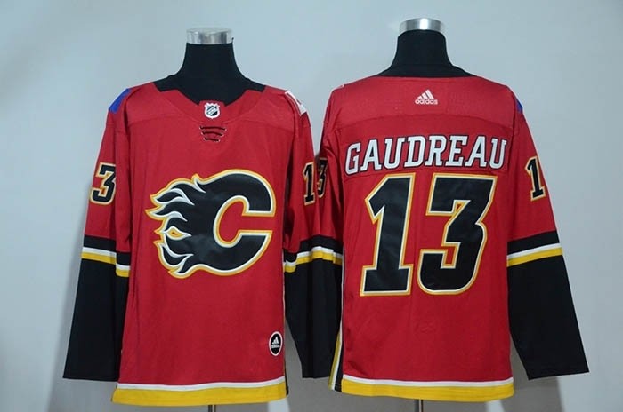 NHL Calgary Flames #13 Johnny Gaudreau Red Adidas Jersey