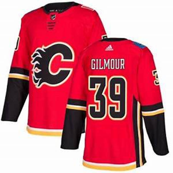 NHL Calgary Flames #39 Doug Gilmour Red Adidas Jersey