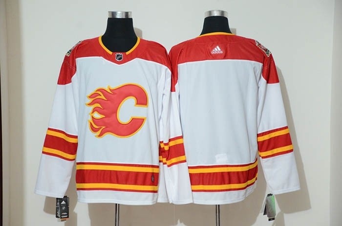 NHL Calgary Flames White Adidas Reissue Jersey