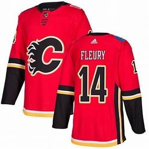 Men's Calgary Flames #14 Theoren Fleury Adidas Authentic Home Red Jersey