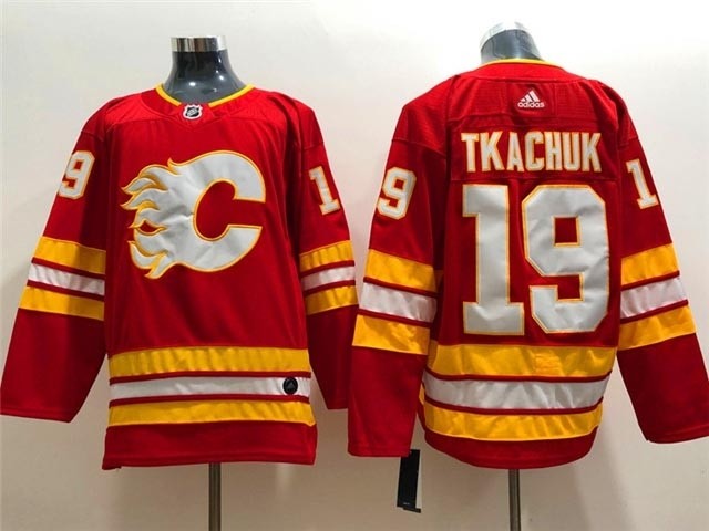 Men's Calgary Flames #19 Matthew Tkachuk Adidas Alternate Red Jersey