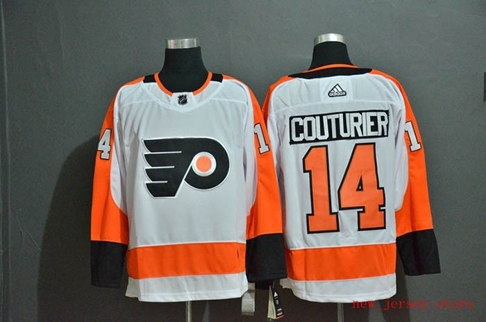 NHL Philadelphia Flyers #14 Sean Couturier White Adidas Jersey