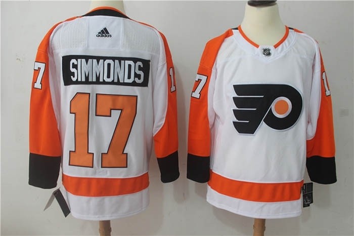 NHL Philadelphia Flyers #17 Wayne Simmonds White Adidas Jersey