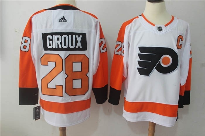 NHL Philadelphia Flyers #28 Claude Giroux White Adidas Jersey