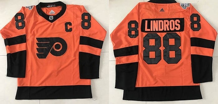 NHL Philadelphia Flyers #88 Eric Lindros Orange 2019 Stadium Series Adidas jersey