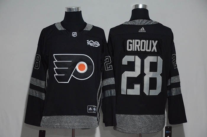 NHL Philadelphia Flyers #28 Claude Giroux Black 100th Centennal Classic Premier Jersey