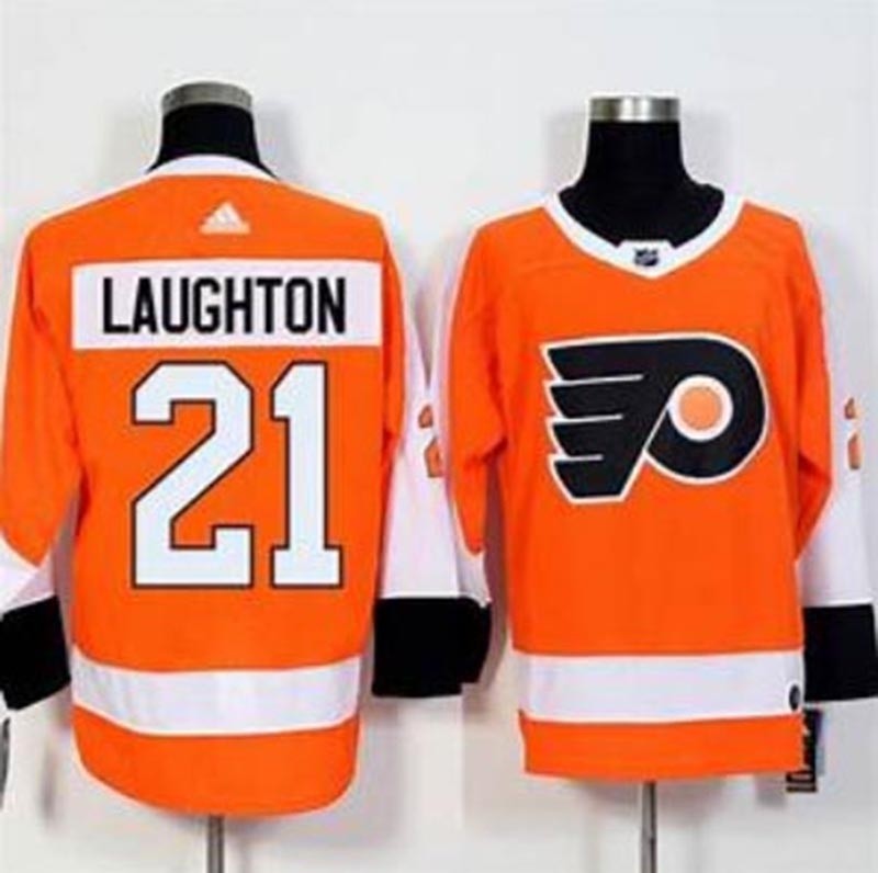 NHL Philadelphia Flyers #21 Scott Laughton Orange Adidas Jersey