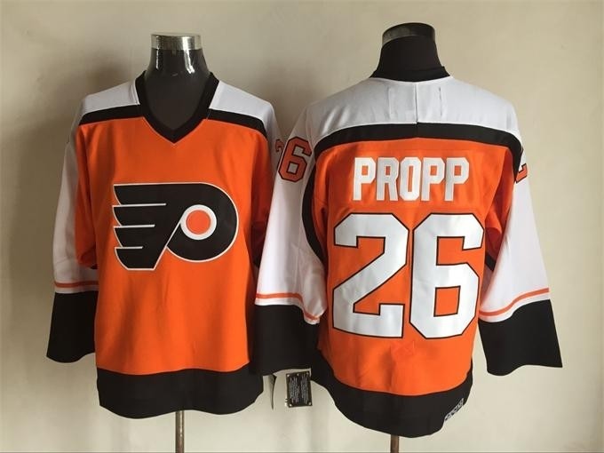 Men's Philadelphia Flyers #26 Brian Propp 1997-98 Orange CCM Throwback Jersey