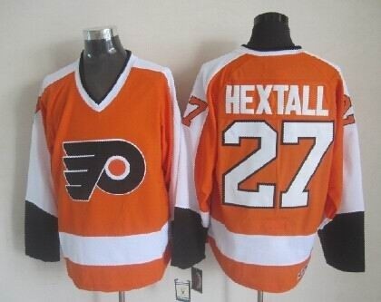 Men's Philadelphia Flyers #27 Ron Hextall Orange Throwback CCM Jersey