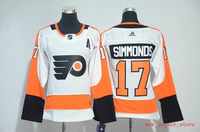 Women Philadelphia Flyers #17 Wayne Simmonds White Adidas Jersey