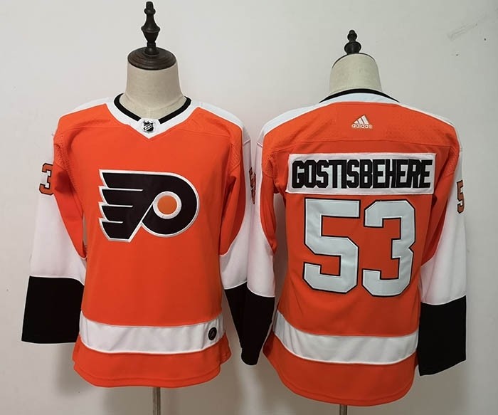 Women Philadelphia Flyers #53 Shayne Gostisbehere Orang Adidas Jersey