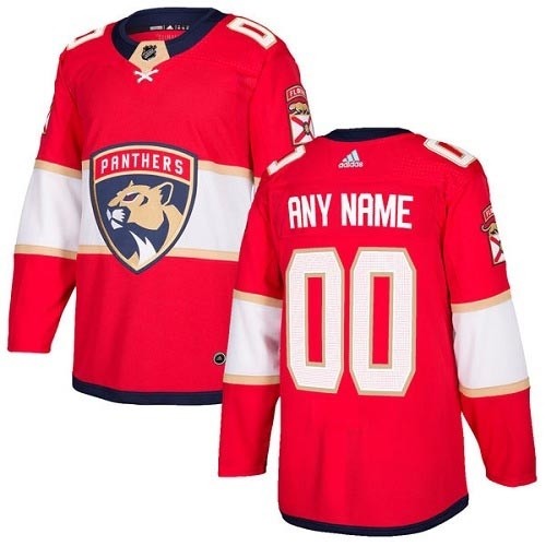 Men's Adidas Panthers Personalized Authentic Red Home NHL Jersey(Name and number remark in comment column)