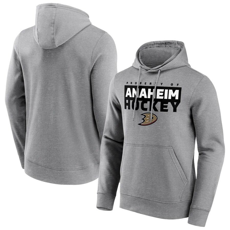 Men's Anaheim Ducks Fanatics Branded Gain Ground Sports Grey Hoodie