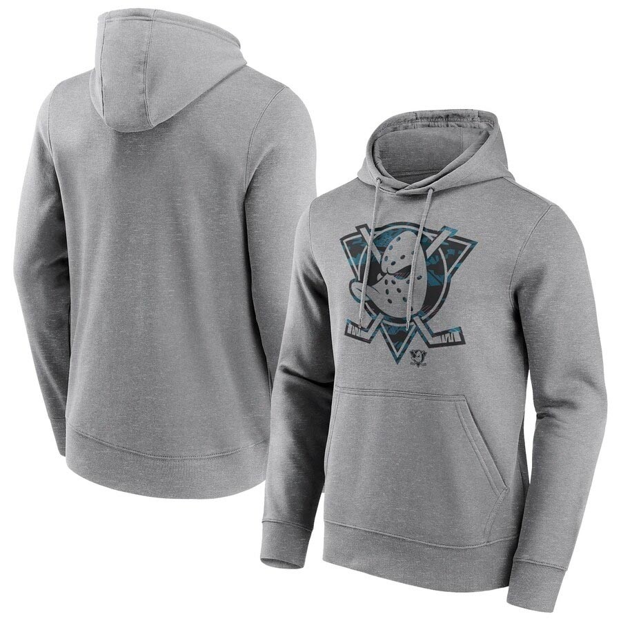 Men's Anaheim Ducks Summer Beach Light Grey Hoodie