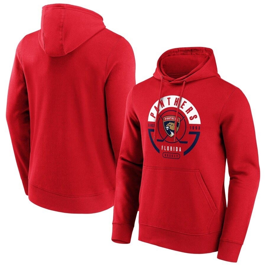 Men's Florida Panthers Fanatics Branded Block Party Red Hoodie