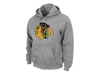 NHL Chicago Blackhawks Gray Hoodies