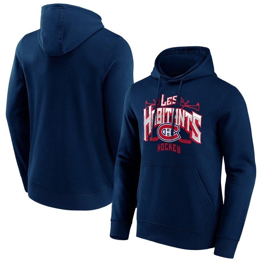 Men's Montreal Canadiens Fanatics Branded Hometown Graphic Navy Hoodie