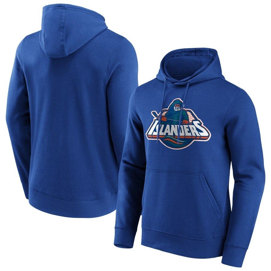 Men's New York Islanders Fanatics Branded True Classics Vintage Graphic Royal Hoodie