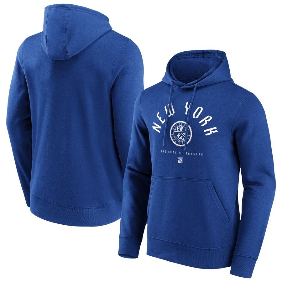 Men's New York Rangers College Stamp Royal Hoodie