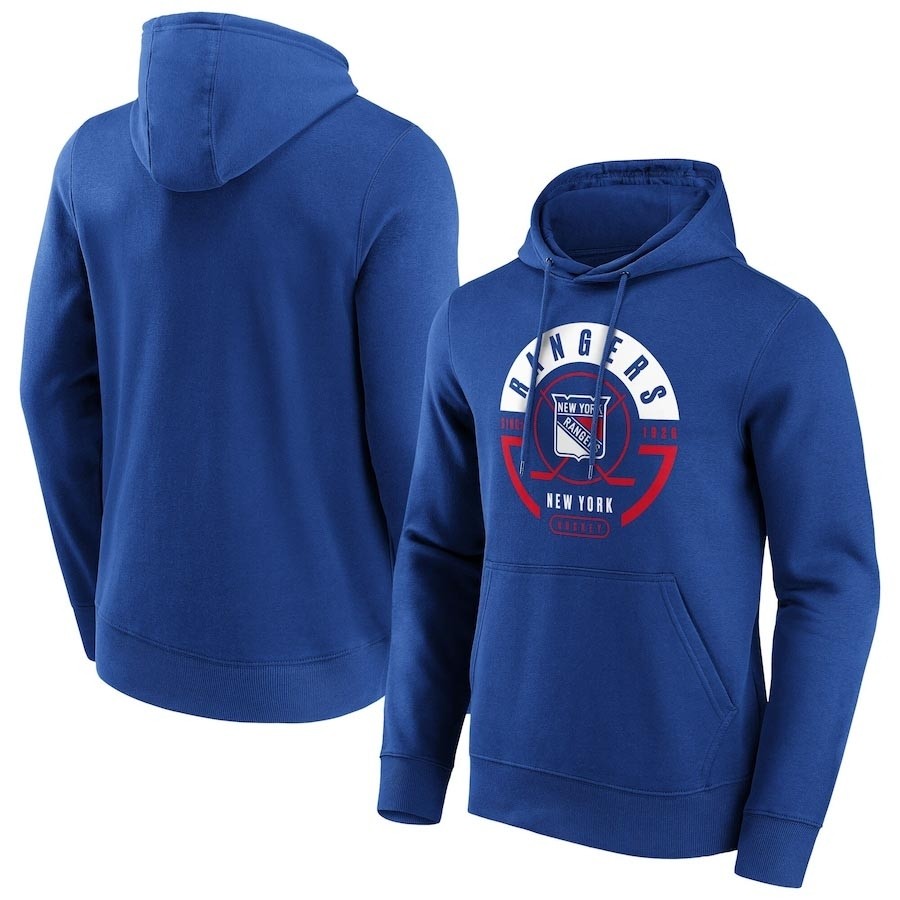 Men's New York Rangers Fanatics Branded Block Party Royal Hoodie