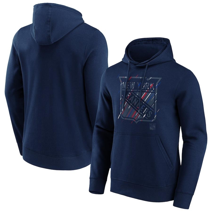 Men's New York Rangers Etch Navy Hoodie