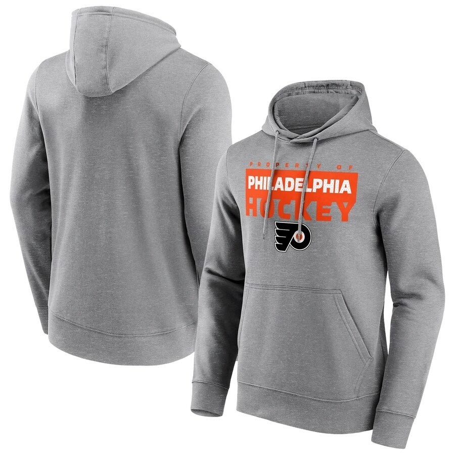 Men's Philadelphia Flyers Fanatics Branded Gain Ground Sports Grey Hoodie