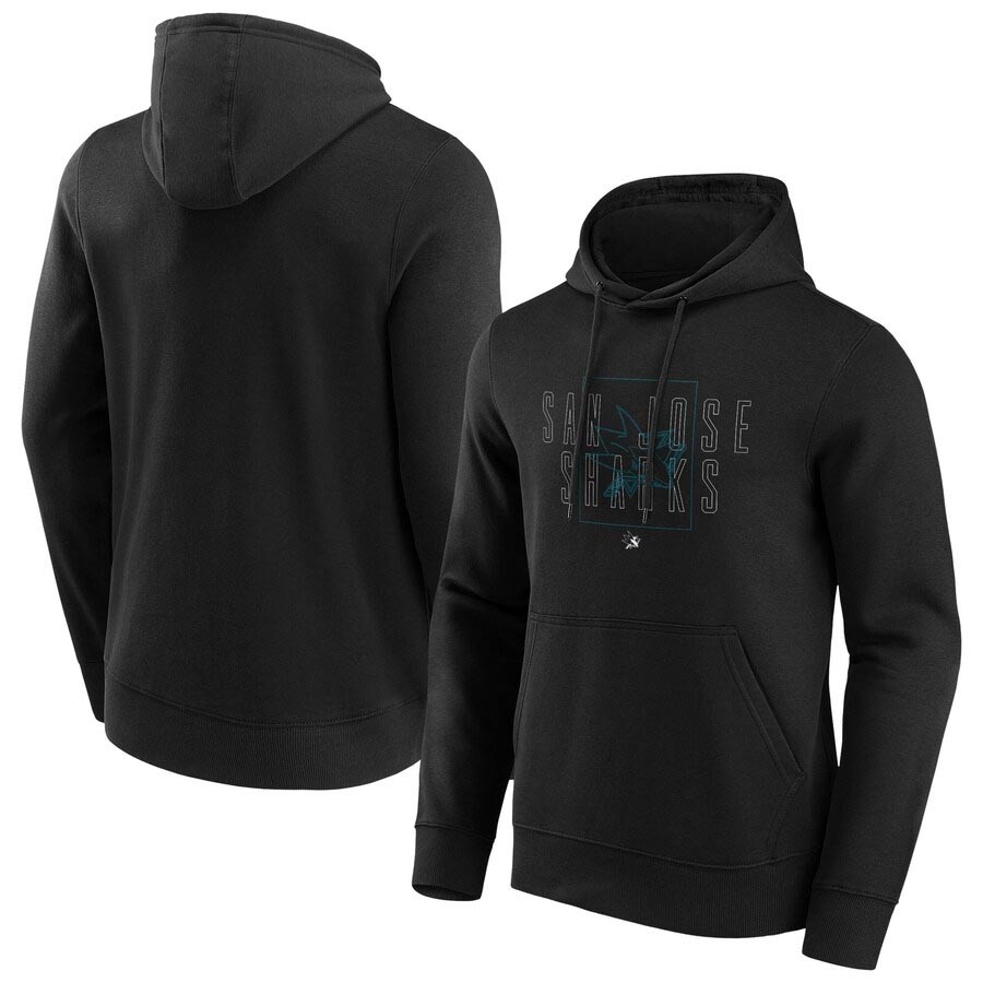 Men's San Jose Sharks Fanatics Branded Exoskeleton Black Hoodie