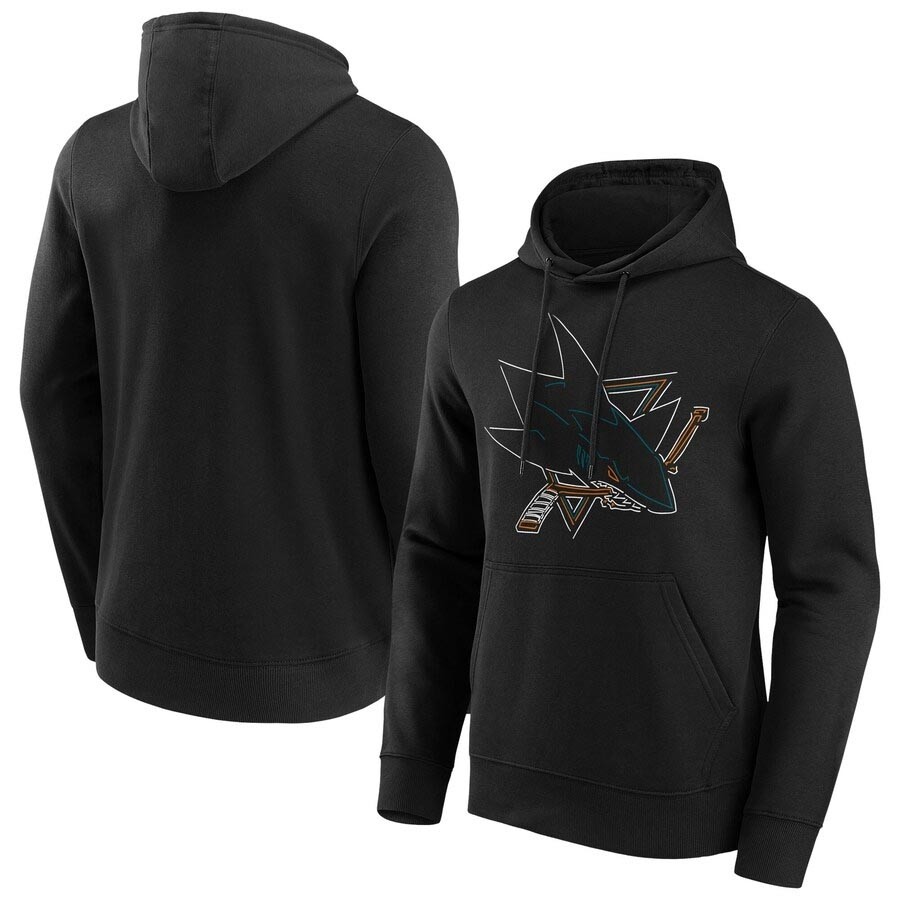 Men's San Jose Sharks Fanatics Branded Edge Black Hoodie