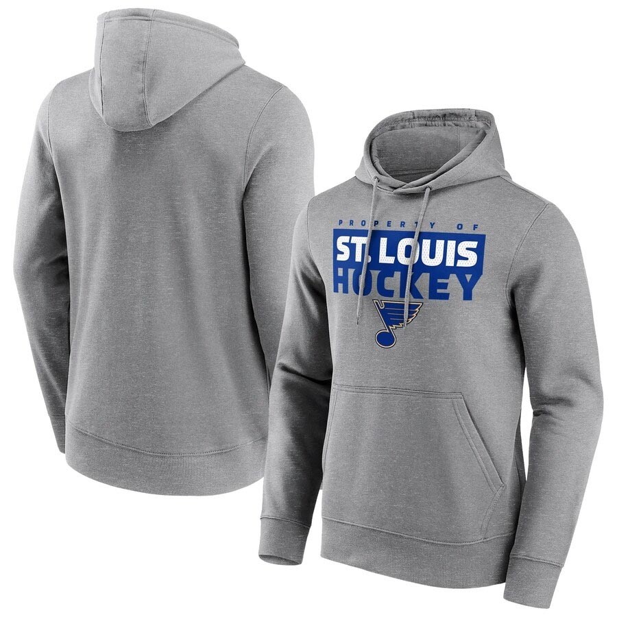 Men's St. Louis Blues Fanatics Branded Gain Ground Sports Grey Hoodie