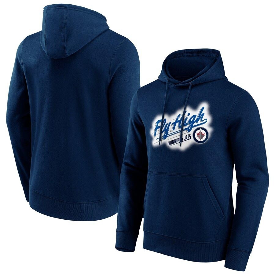 Men's Winnipeg Jets Fanatics Branded Hometown Graphic Navy Hoodie