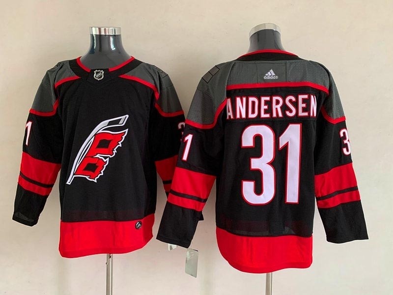 NHL Carolina Hurricanes #31 Frederik Andersen Black Adidas Jersey