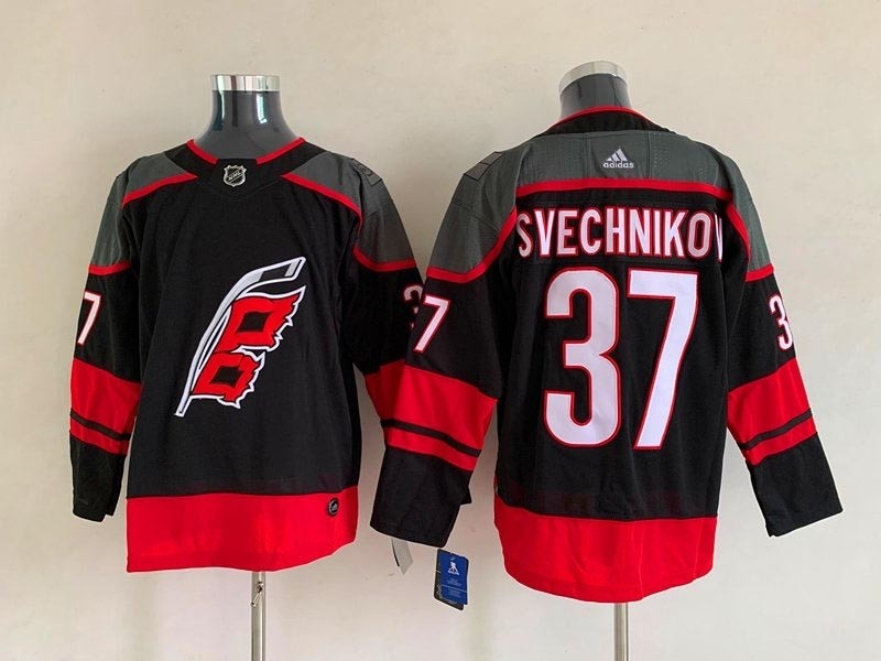 NHL Carolina Hurricanes #37 Andrei Svechnikov Black Adidas Jersey