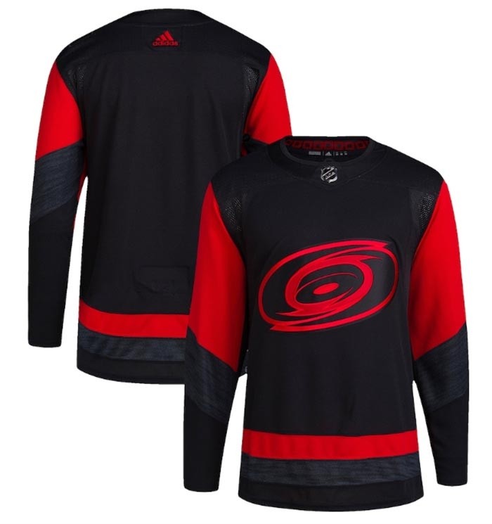 Men's Carolina Hurricanes Blank 2023 Black Red Stitched Jersey