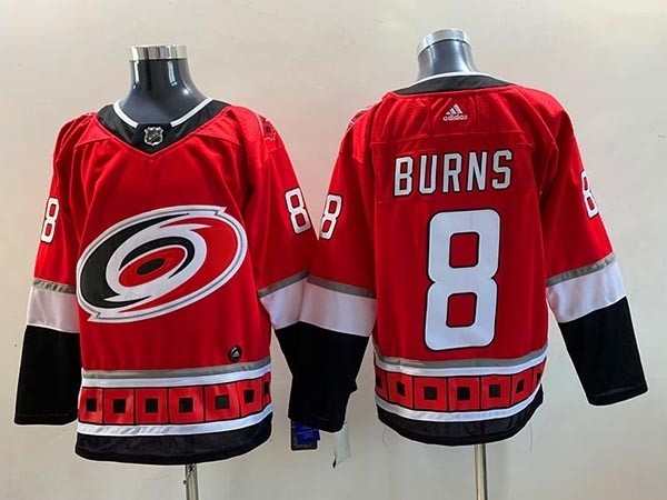 Men's Carolina Hurricanes #8 Brent Burns Red 2023 Adidas Jersey