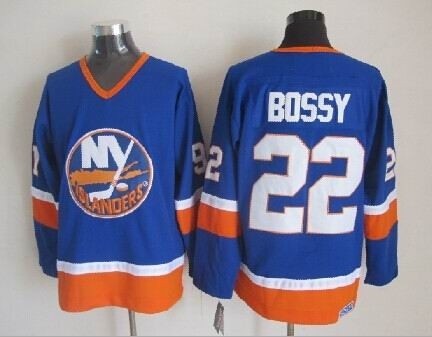 Men's New York Islanders #22 Mike Bossy Royal Blue Throwback CCM Jersey