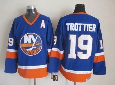 Men's New York Islanders #19 Bryan Trottier Royal Blue Throwback CCM Jersey