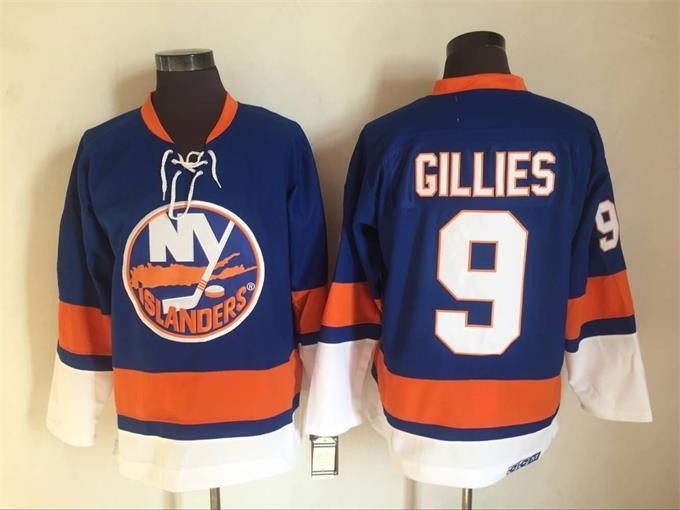 Men's New York Islanders #9 Clark Gillies Blue 3rd Throwback CCM Jersey